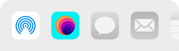 Choosing to Stories in the iOS Share Sheet