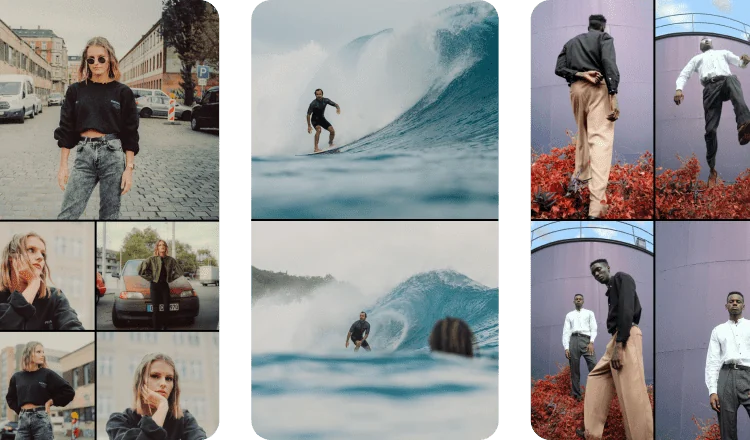 An automatically generated photo collage in to Stories