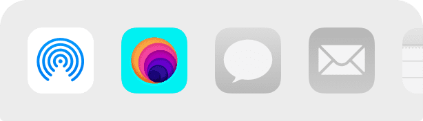 Choosing to Stories in the iOS Share Sheet