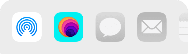 Choosing to Stories in the iOS Share Sheet