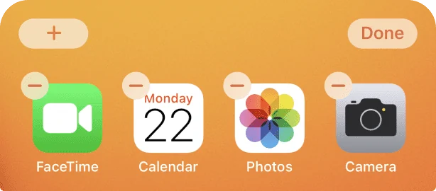 Adding a widget to the iPhone Home Screen