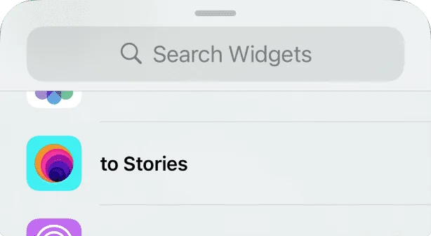 Choosing the to Stories widget size